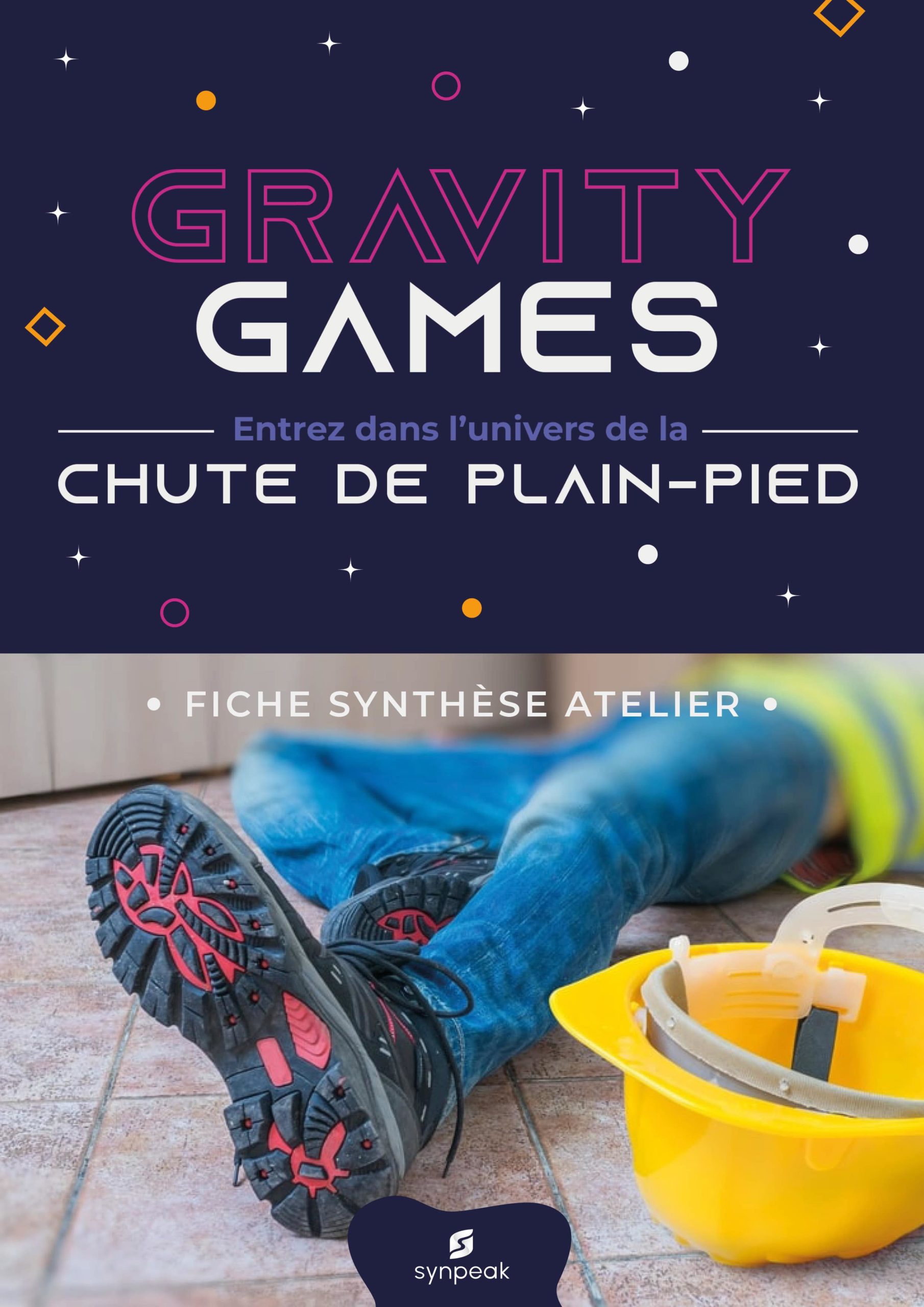 Client FRAMATOME : Affiche Gravity Games, atelier de prévention de la chute de plain-pied