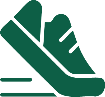 Icone d'une basket en mouvement