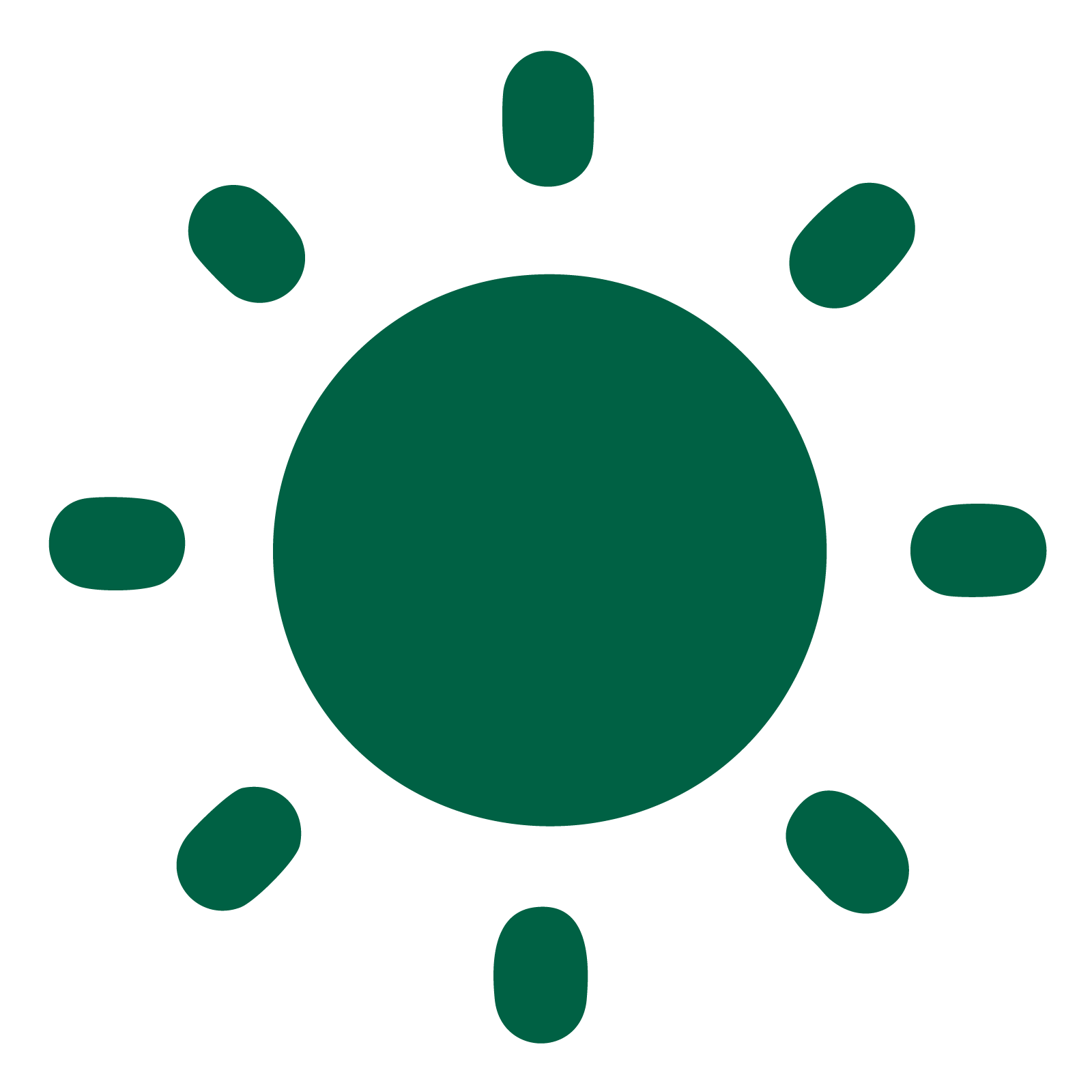 Ic&ocirc;ne verte d'un soleil