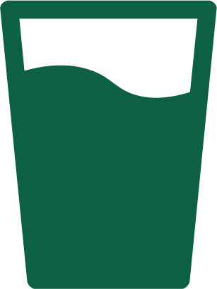 Ic&ocirc;ne verte d'un verre d'eau